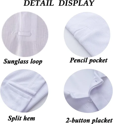 Miniatura 4 de Polo de golf de manga corta para hombre, ajuste regular, secado rápido, camiseta deportiva de entrenamiento