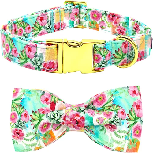 Miniatura 10 de Collar para perro, con estampado de tiburón, collar para cachorro, collar para mascotas, collar de lazo para perros, suave, duradero, ajustable, A