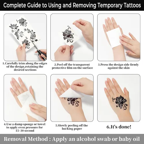Miniatura 7 de 10 tatuajes vikingos celtas nórdicos para la parte posterior de las manos y los antebrazos, tatuajes tribales de Bule para la cara, fiesta vikinga