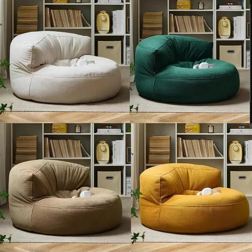 Miniatura 6 de SXBCyan Funda para puf de felpilla gruesa y suave, para niños y adultos, sin relleno, lavable, asiento esquinero, puf, muebles otomanos