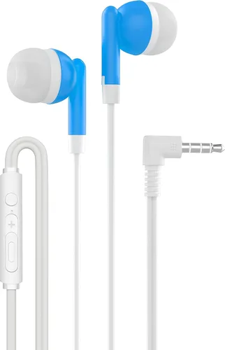 Maeline Auriculares a granel con micrófono, auriculares intrauditivos con aislamiento de ruido, control de volumen con cable de 0.138 in para