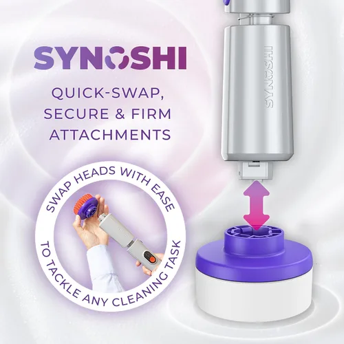 Miniatura 7 de SYNOSHI PRO Estropajo Eléctrico Giratorio, Cepillo de Limpieza Inalámbrico para Baño. Cepillo de Ducha Impermeable con Ángulos Ajustables, 2