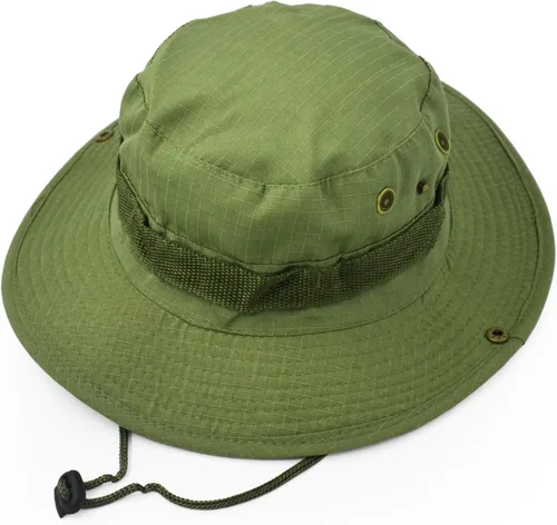 Miniatura 4 de Sombrero de protección solar de ala ancha para exteriores, clásico estilo militar de combate de EE. UU., gorra de sol para pesca, caza, campamento