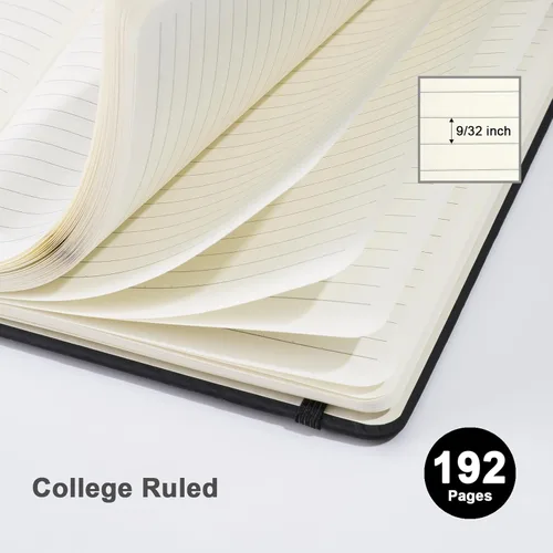 Miniatura 3 de ViVin Cuadernos de diario rayados para trabajo, 192 páginas, tamaño mediano de 5.5 x 8.3 pulgadas, rayado universitario, cuadernos A5 de tapa dura