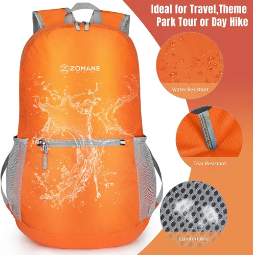 Miniatura 4 de ZOMAKE Mochila ultra ligera y compactable Mochila de senderismo resistente al agua, Mochila pequeña Mochila de camping al aire libre plegable