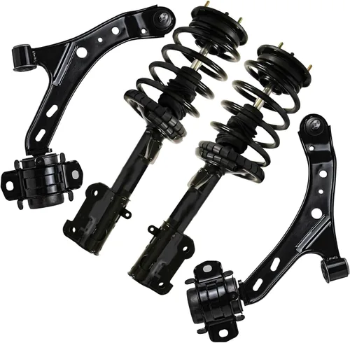 Detroit Axle - Kit de 4 brazos de control delanteros para Ford Mustang 05-10, 2 brazos de control inferiores, 2 puntales 2005 2006 2007 2008 2009