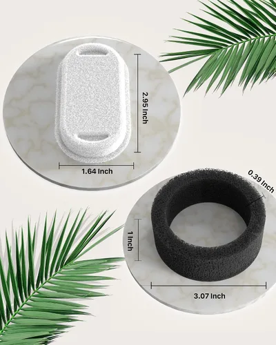 Miniatura 7 de GIOTOHUN Repuesto de filtro de fuente para gatos: 12 filtros de fuente de agua para gatos, 6 filtros + 6 esponjas para dispensador de mascotas H1