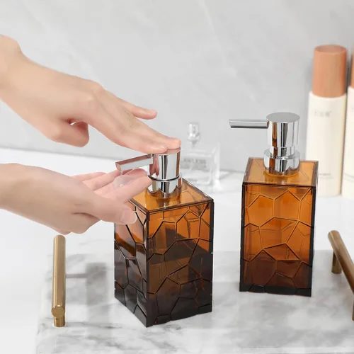 Miniatura 3 de Dispensador de jabón de manos, botellas de bomba de líquido de plástico acrílico transparente recargables dispensador de loción para decoración