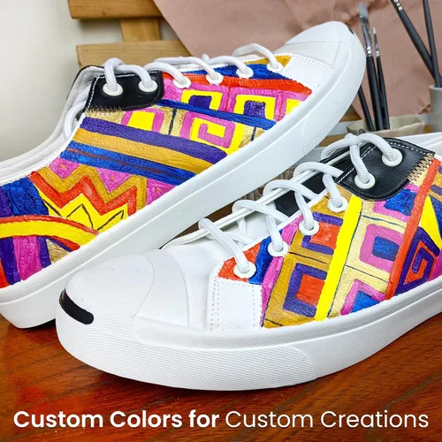 Miniatura 6 de Juego de pintura artística de cuero con aplicador de pincel, pintura acrílica para zapatos con acabado brillante, 1.06 onzas líquidas para zapatos