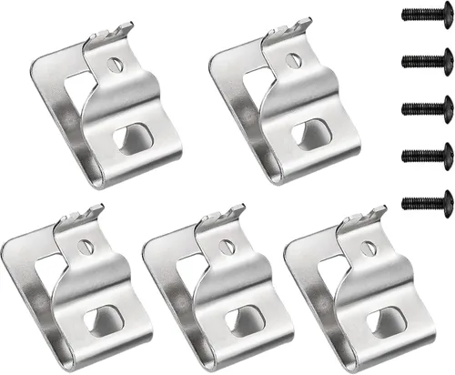 Miniatura 5 de 5 clips para cinturón de acero inoxidable N268241 N086039 (con tornillos) compatibles con herramientas eléctricas Dewelt de 20 V, compatibles