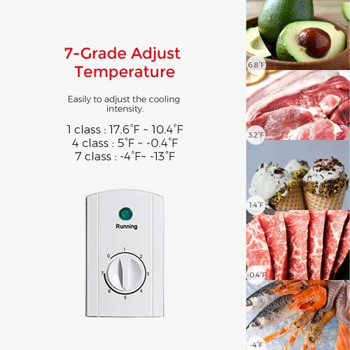 Miniatura 2 de KEG Congelador de pecho superior de 7.0 pies cúbicos con termostato ajustable y cesta de almacenamiento extraíble, máquina de congelación