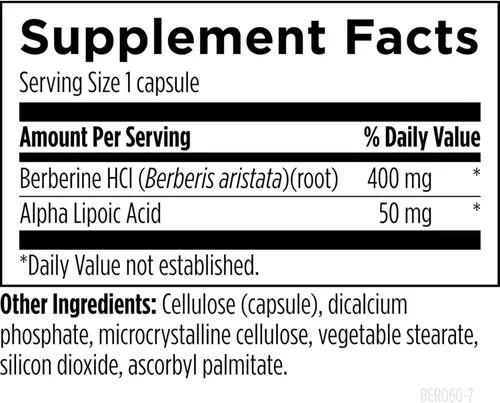 Miniatura 2 de Designs for Health Berberine Synergy - Berberina HCL 400 mg + ácido alfa lipoico (ALA) para metabolismo, salud cardíaca + apoyo hepático