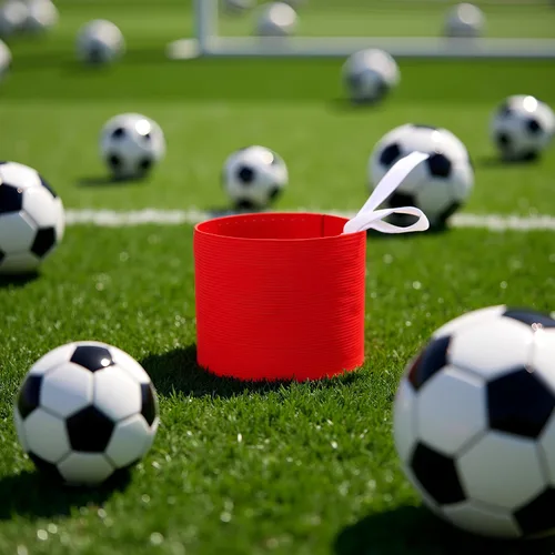 Miniatura 9 de 1 brazalete rojo para adulto, elástico, antideslizante, ajustable, color neón, adhesivo para fútbol, entrenamiento, equipo, suministros deportivos