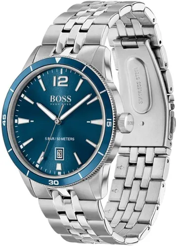 Miniatura 2 de BOSS Drifter - Reloj de cuarzo para hombre con correa de acero inoxidable, plateado, 22 (modelo 1513902), plateado, Reloj de cuarzo