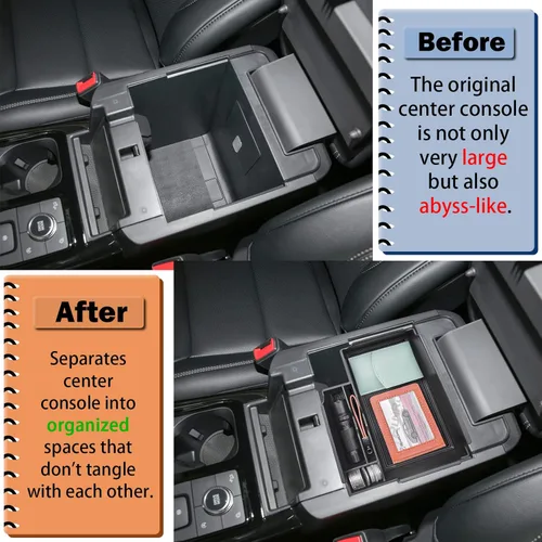 Miniatura 4 de RUNROAD Organizador de bandeja de consola central mejorado compatible con Ford Explorer 2026 2025 2024 2023 2022 2021 2020, divisores de bandeja