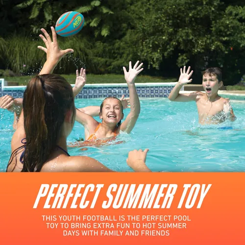 Miniatura 4 de Nerf Fútbol acuático para piscina y playa – Tidal Toss Pool Football para juegos acuáticos – Juguete perfecto para niños – Bola de agua de agarre