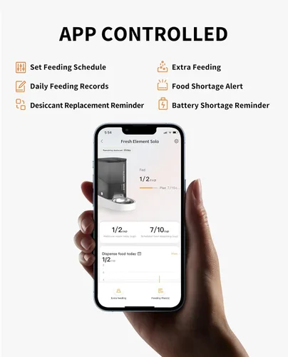 Miniatura 2 de PETKIT Comedero Automático para Gatos, Comedero Automático para Perros WiFi 2.4G, Dispensador de Comida para Mascotas con Control de Aplicación