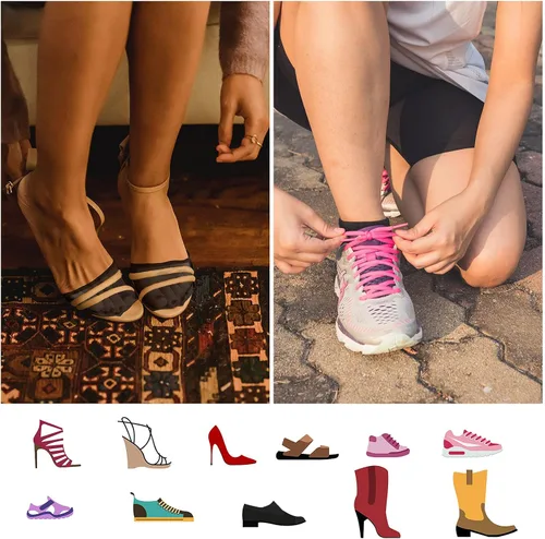 Miniatura 16 de 10 pares de calcetines para mujer con almohadillas acolchadas, almohadillas para el antepié, cojines medios calcetines, protectores antideslizantes