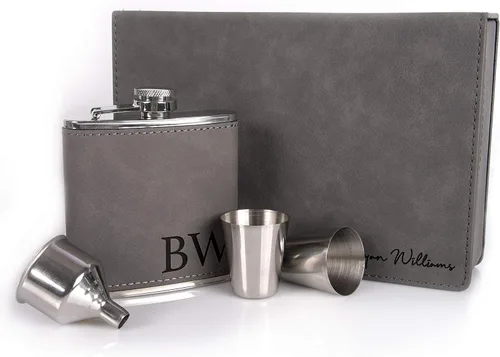 Miniatura 4 de Regalos de padrinos de boda – Juego de regalo personalizado para padrinos de boda con caja de regalo, embudo y vasos de chupito, despedida