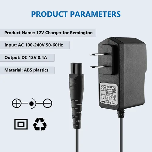 Miniatura 4 de 12 V para cargador de afeitadora Remington PA-1204N, repuesto para Remington Shaver F5-5800 F5800 F7800 F5790 F4790 FR750 MS-280 MS-290 MS3-2000