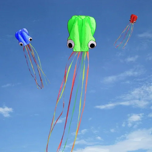 Miniatura 7 de Hengda Kite Soft Octopus Kite Series, Beautiful Kite with Long Colorful Tail for Kids and Adults, Easy to Fly Beach Kites, Excellent Outdoor