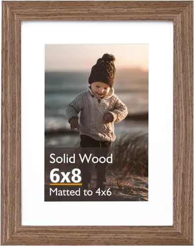 Miniatura 174 de KINLINK 3.5x5 Picture Frame, Ash Black Solid Wood Frame with Plexiglass for Table Top and Wall Mounting, Photo Frame for Horizontal or Vertical