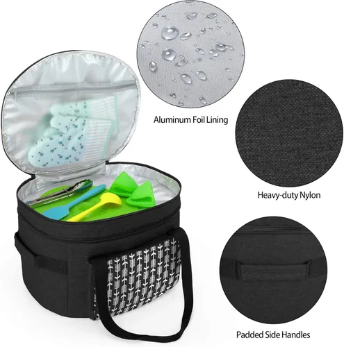 Miniatura 4 de Yarwo Bolsa de viaje para olla de cocción lenta mejorada 2026 con tabla inferior compatible con Crock-Pot y Hamilton Beach de 6, 7, 8 cuartos