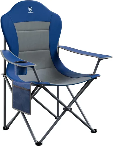 Miniatura 10 de EVER ADVANCED Silla plegable de camping con respaldo alto acolchado, paquete de 2 sillas de césped portátiles de gran tamaño, ligeras, resistentes