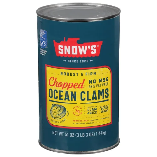 Miniatura 10 de Snow's Wild Clams enlatadas, 6.5 onzas (paquete de 12) – 0.18 oz de proteína, sin gluten, 99% libre de grasa – para recetas