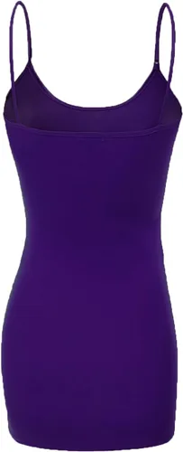Miniatura 67 de Emmalise Camisola larga casual básica para mujer, con tirantes ajustables, top en capas