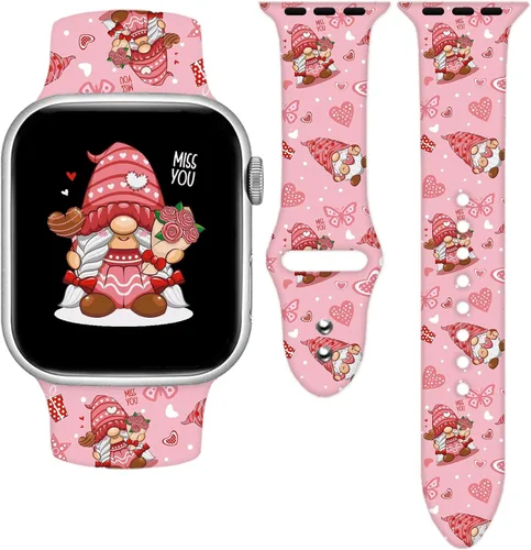 Miniatura 15 de Holidays - Correa de reloj compatible con Apple Watch de 38, 40, 41, 42, 44, 45 y 49 mm para mujeres y hombres, correa deportiva de silicona suave