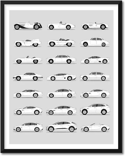 Miniatura 36 de Idea Network Póster hecho a mano compatible con Chevy impreso, arte de pared, decoración hecha a mano de lo mejor de las generaciones de Chevy