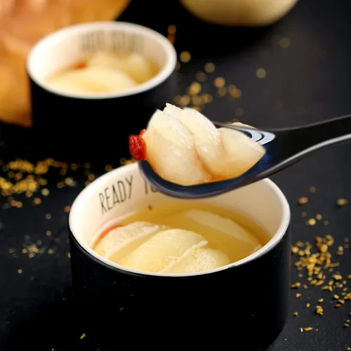 Miniatura 6 de Geiserailie Juego de 4 cucharas de sopa asiáticas de cerámica con mango largo, cucharas chinas retro azules, cucharas japonesas para ramen