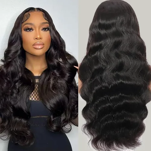 Miniatura 11 de Pelucas de cabello humano ondulado HD de densidad 250 con encaje frontal, prearrancadas de 13 x 4, pelucas de cabello humano con baby hair, sin