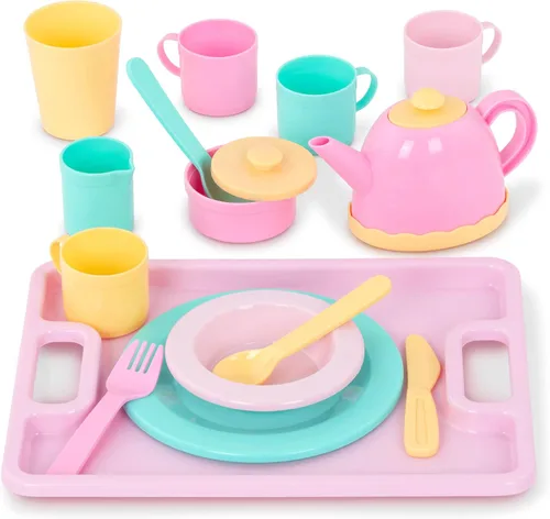 Miniatura 8 de Battat – Play Circle – Juego de Vajilla – Platos, Tazas y Juguetes de Fiesta de Té – Juguetes de Cocina para Niños Pequeños – Juego de Simulación