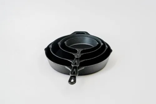 Miniatura 15 de Hierro fundido, juego de 5 sartenes pre-sazonadas, incluyendo 3", 5", 8", 9" y 12