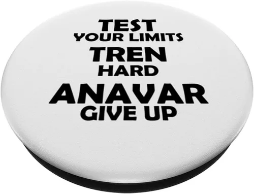 Miniatura 2 de Test Your Limits Tren Hard Funny Bodybuilding Gym Design PopSockets Standard PopGrip