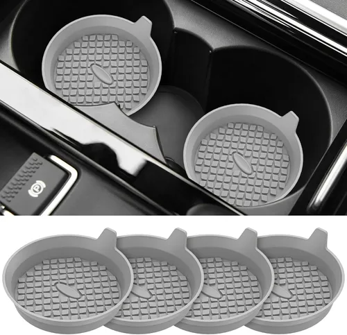 Miniatura 21 de ME.FAN Posavasos para Portavasos de Coche [Paquete de 4] Alfombrillas de Silicona para Tazas, Accesorios Interiores Universales Antideslizantes