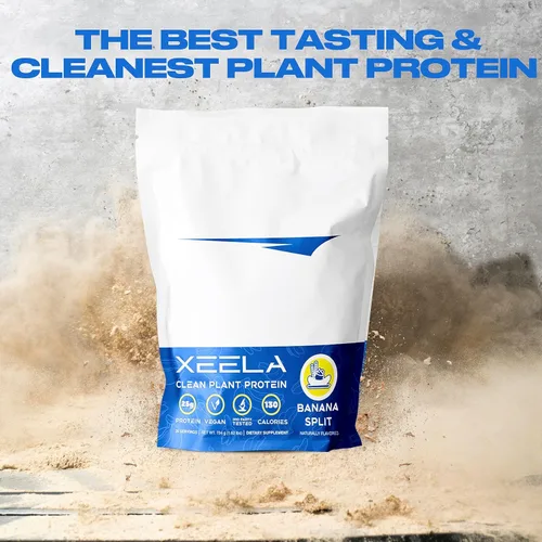 Miniatura 4 de XEELA Proteína vegana en polvo a base de plantas, probada independientemente, 0.88 onzas de alto contenido en proteínas, proteína de guisante
