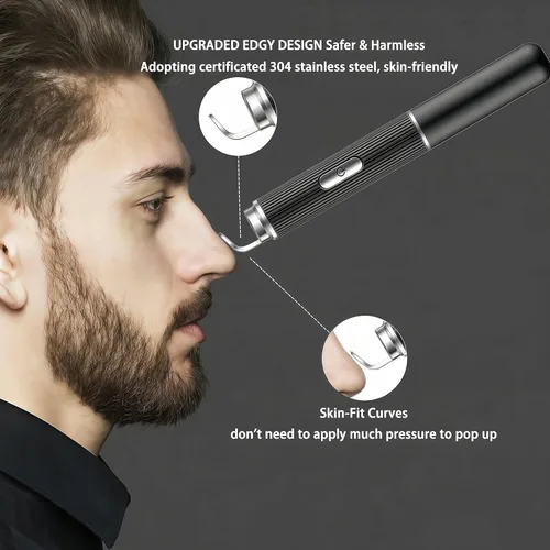 Miniatura 2 de Removedor de puntos negros con cámara, herramientas de eliminación de puntos negros visuales WiFi con luces blancas/azules para iPhone, teléfonos