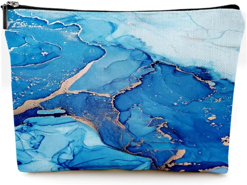 Miniatura 22 de Pequeña bolsa de maquillaje para monedero, bonita lona impermeable, bolsas de cosméticos para mujeres, con cremallera, bolsa de aseo de viaje
