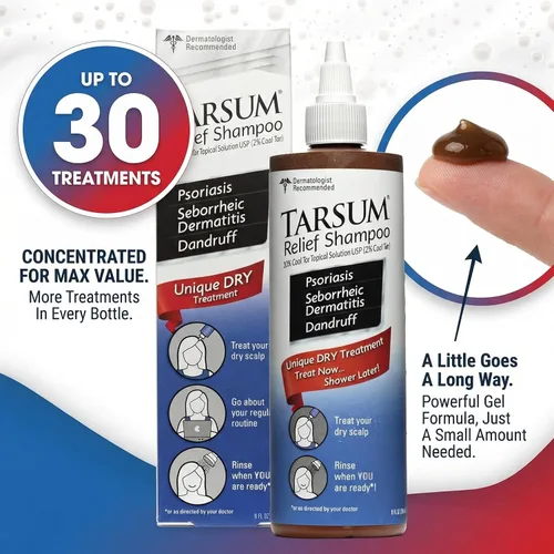 Miniatura 5 de Tarsum Champú para psoriasis extra fuerte, champú y acondicionador de alquitrán de carbón para psoriasis del cuero cabelludo, dermatitis seborreica