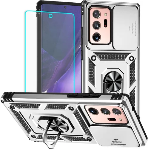 Miniatura 7 de Funda para Galaxy Note 20 Ultra con protector de pantalla: [grado militar de 20 pies probada en caídas] anillo a prueba de golpes - Samsung Galaxy