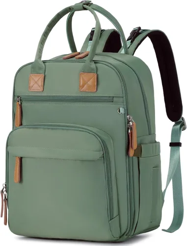 Miniatura 11 de LORADI Mochila grande de 18 bolsillos para pañales con bolsillos impermeables y hebilla para cochecito, bolso convertible para bebé (Negro, Grande)