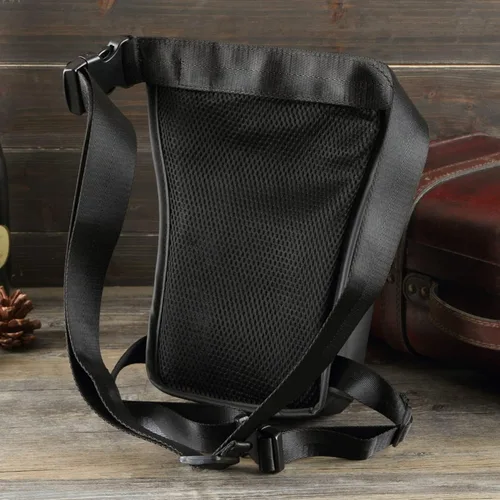 Miniatura 7 de Anjoy Impermeable lona táctica gota pierna bolsa al aire libre cintura paquete para hombres mujeres moto ciclismo multi-bolsillo cintura Fanny bolsa