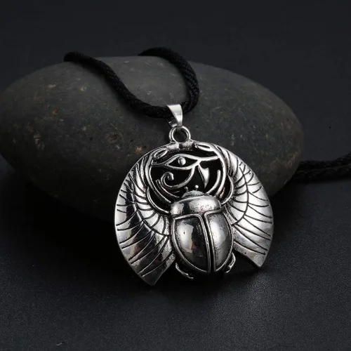 Miniatura 2 de Chengxun Egipto Ojo de Horus Colgante Egipto Collar para hombre Escarabajo Egipcio Collar