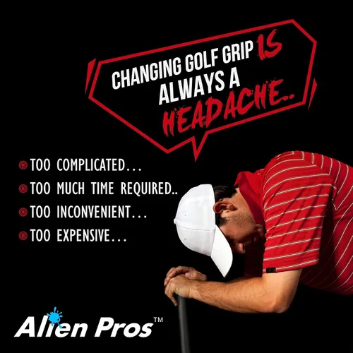 Miniatura 2 de ALIEN PROS Paquete de 6 cintas de envoltura de agarre de golf Cubic & Skull Mix - ReGrip en 1 minuto