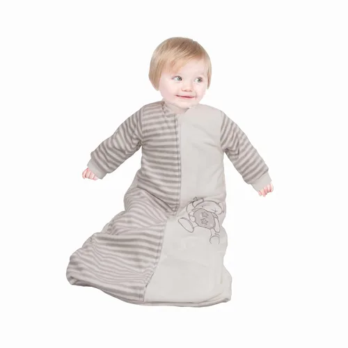 Miniatura 2 de Manta de manga larga para niños pequeños (2-4 años), saco de dormir cálido para bebé con brazos Tog 2.0 de franela de terciopelo para 4 estaciones