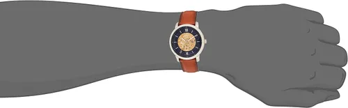 Miniatura 10 de Fossil Neutra - Reloj automático para hombre, tamaño de caja de 1.732in, movimiento automático, correa de cuero, plata, correa, plateado, Correa