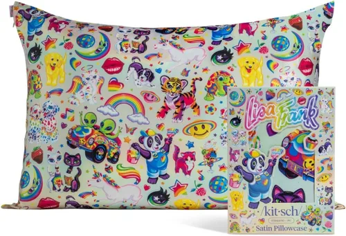 Miniatura 47 de Lisa Frank x Kitsch - Funda de almohada de satén con cremallera para cabello y piel, más suave que las fundas de almohada de seda, funda de almohada